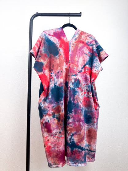 Oversized Hand-Dyed Sweatshirt Smock Dress Watercolor Pamplona