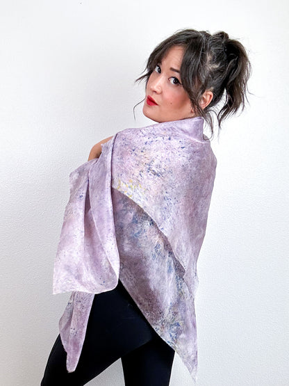 Hand-Dyed Silk Scarf Deconstructed Mist