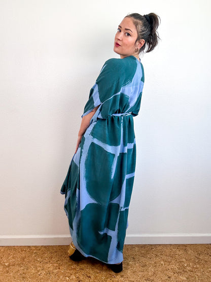 Hand-Dyed High Low Kimono Sky Forest Arc
