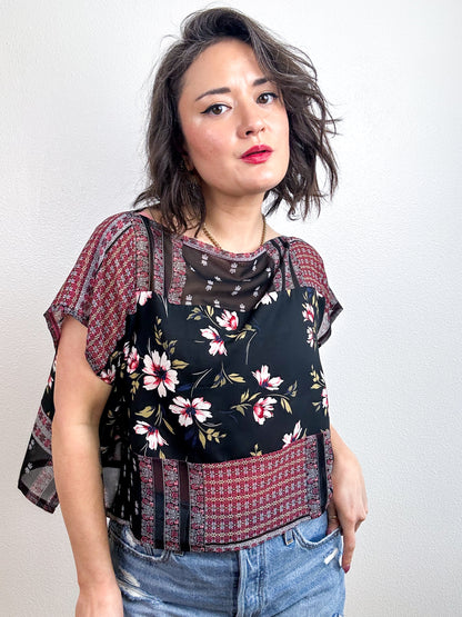 Scrappy Crop Paisley Floral