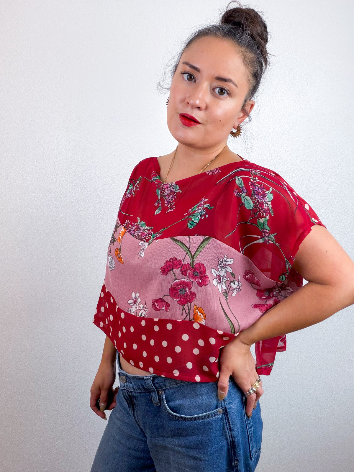 Scrappy Crop Crimson Rose