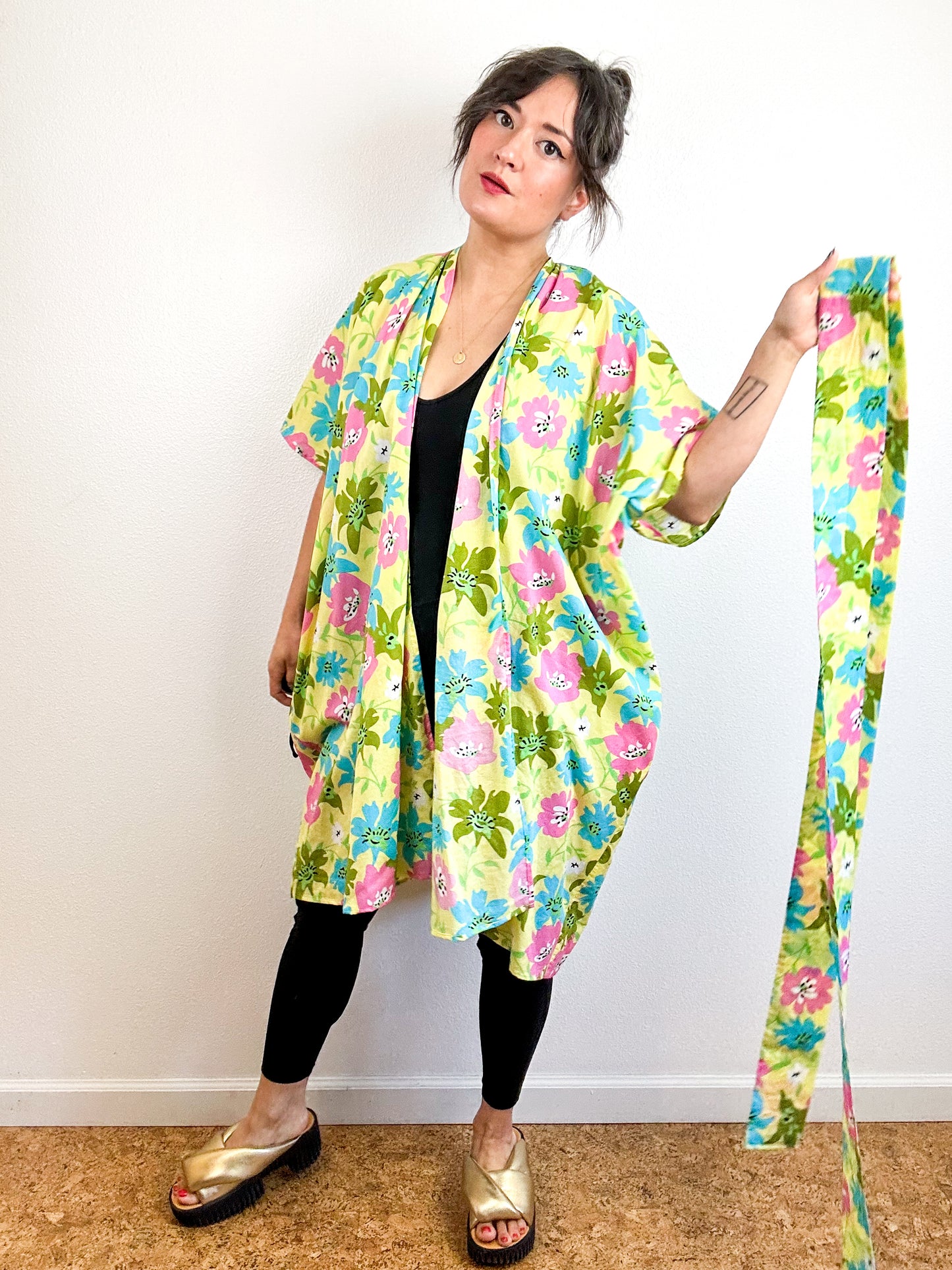 Print Duster Kimono Mini Butter Lily Cotton Lawn