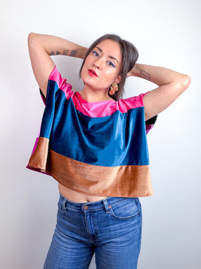 Velvet Scrappy Crop Multicolor