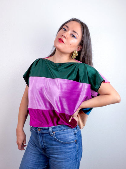 Velvet Scrappy Crop Multicolor