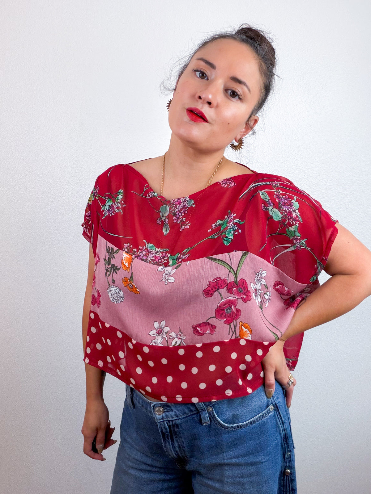 Scrappy Crop Crimson Rose