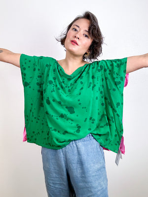 Hand-Dyed Crop Rayon Flip Crop Watermelon