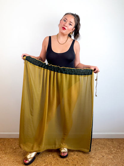 THE SKIRT Bronze Forest Reversible Chiffon