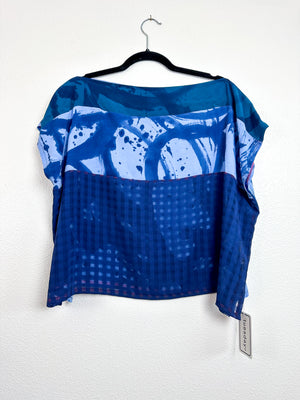 Hand-Dyed Bamboo Scrappy Crop Indigo Sumi