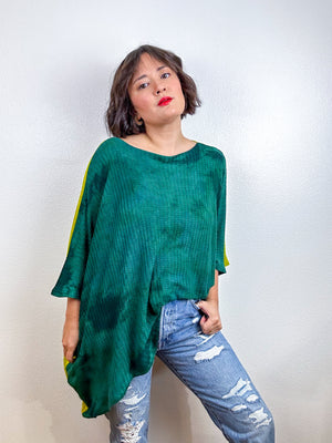 Oversize Flip Sweater Forest Chartreuse