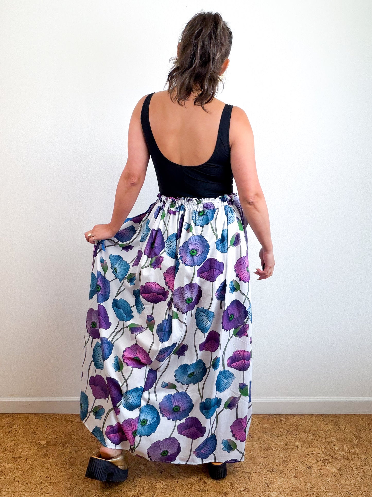 THE SKIRT Royal Poppy Cotton Lawn