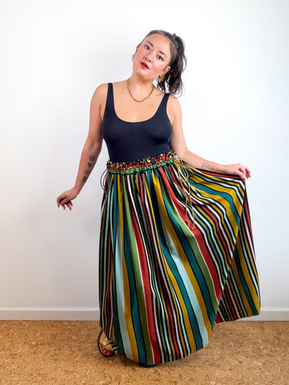 THE SKIRT Multi Stripe Challis