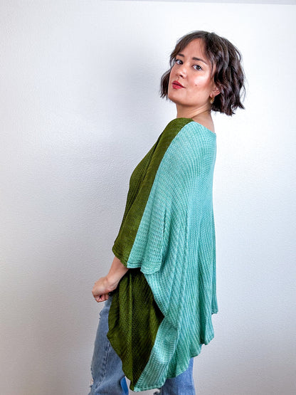 Oversize Flip Sweater Moss Celadon