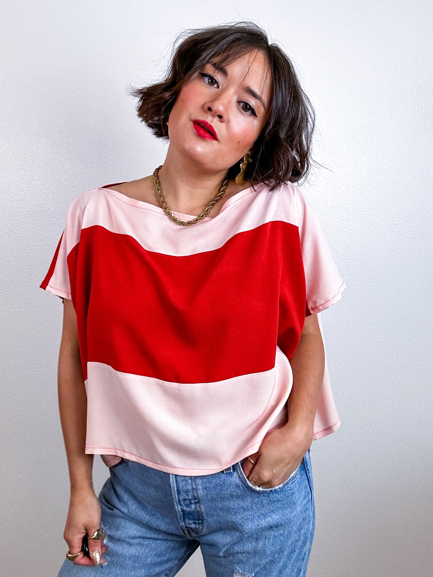 Scrappy Crop Terracotta Peach
