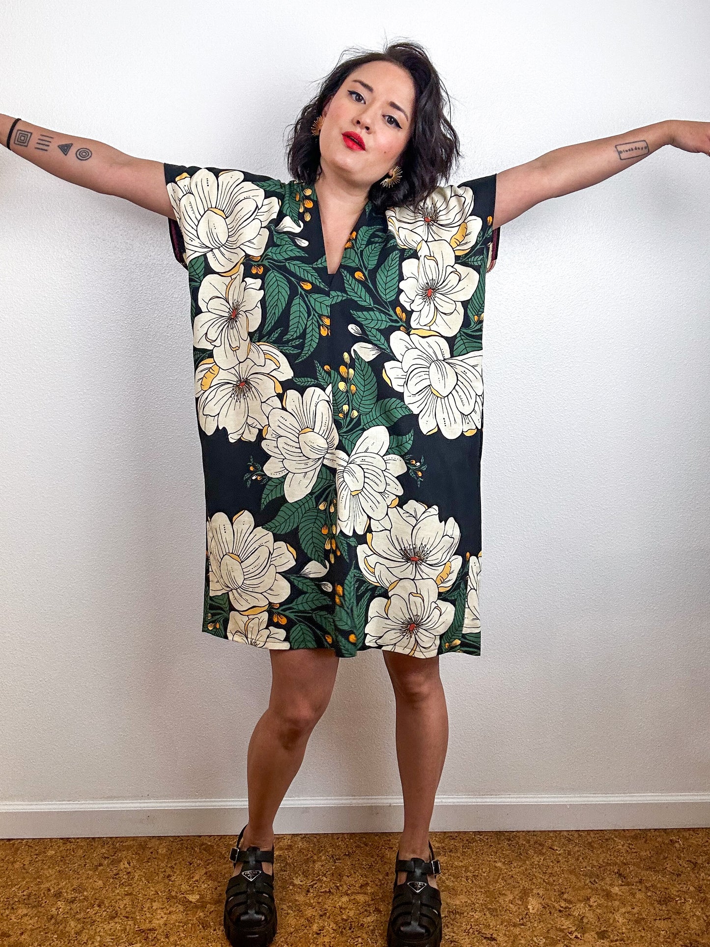 Print Mini Smock Dress Magnolia