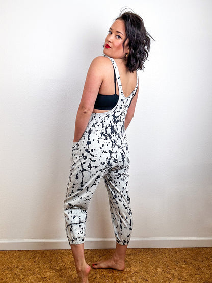Hand-Dyed Jumper Ivory Black Speckle