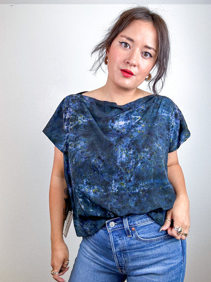 Hand-Dyed Crop Rayon Deconstructed Black