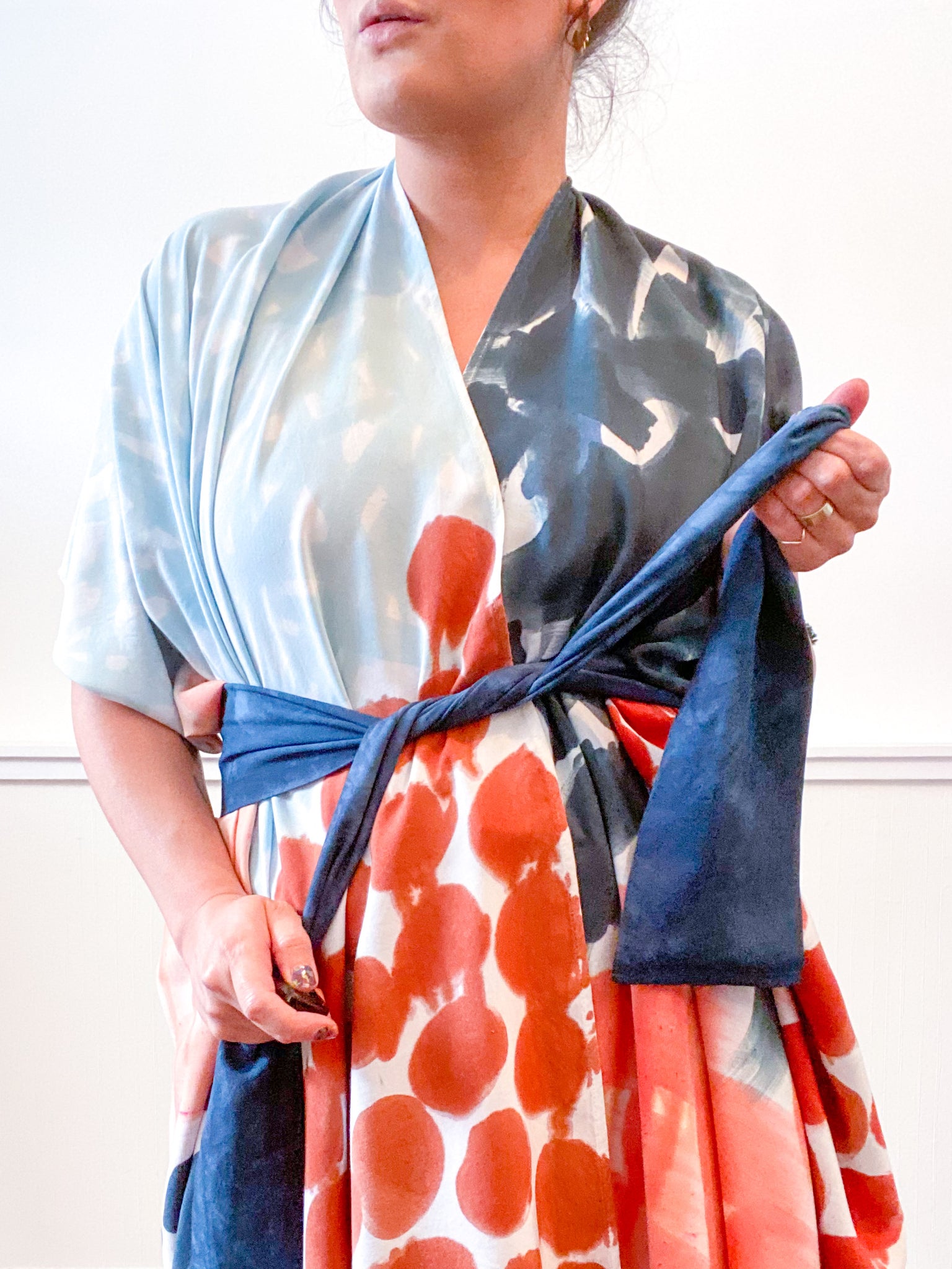 Limited Edition Hand-Dyed High Low Kimono Earth