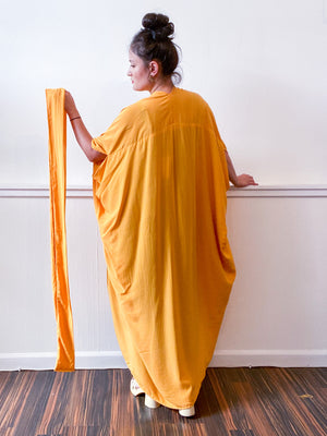 Solid High Low Kimono Marigold Rayon Challis