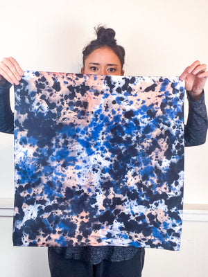 Hand-Dyed Bandana Coral Denim Raven