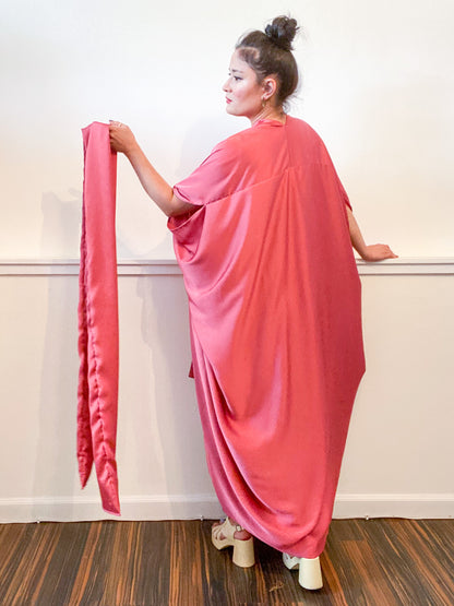 Solid High Low Kimono Mauve Charmeuse