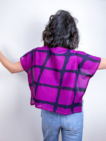 Hand-Dyed Flip Crop Lilac Amethyst