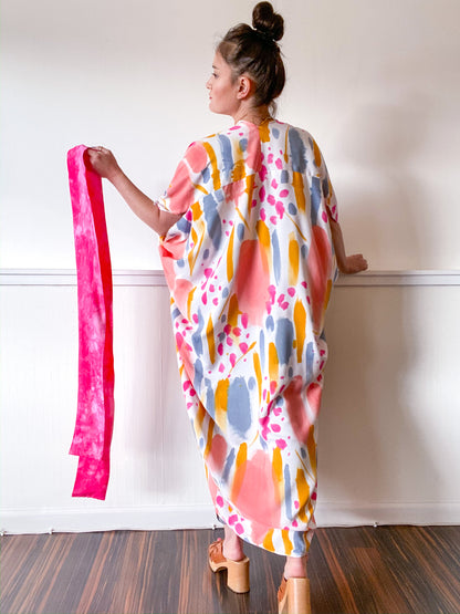 Limited Edition Hand-Dyed High Low Kimono Confetti 2