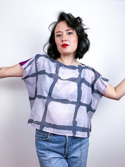 Hand-Dyed Flip Crop Lilac Amethyst