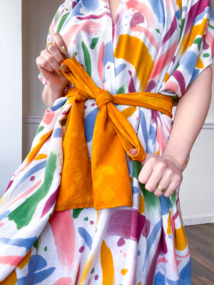 Limited Edition Hand-Dyed High Low Kimono Confetti 1