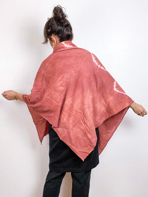 Hand-Dyed Gauze Blanket Scarf Terracotta Lunar