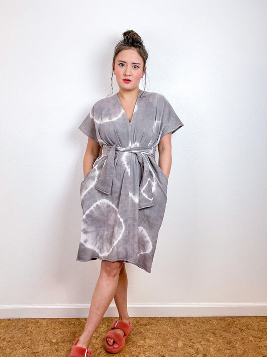 Single Gauze Caftan Dress Shiitake