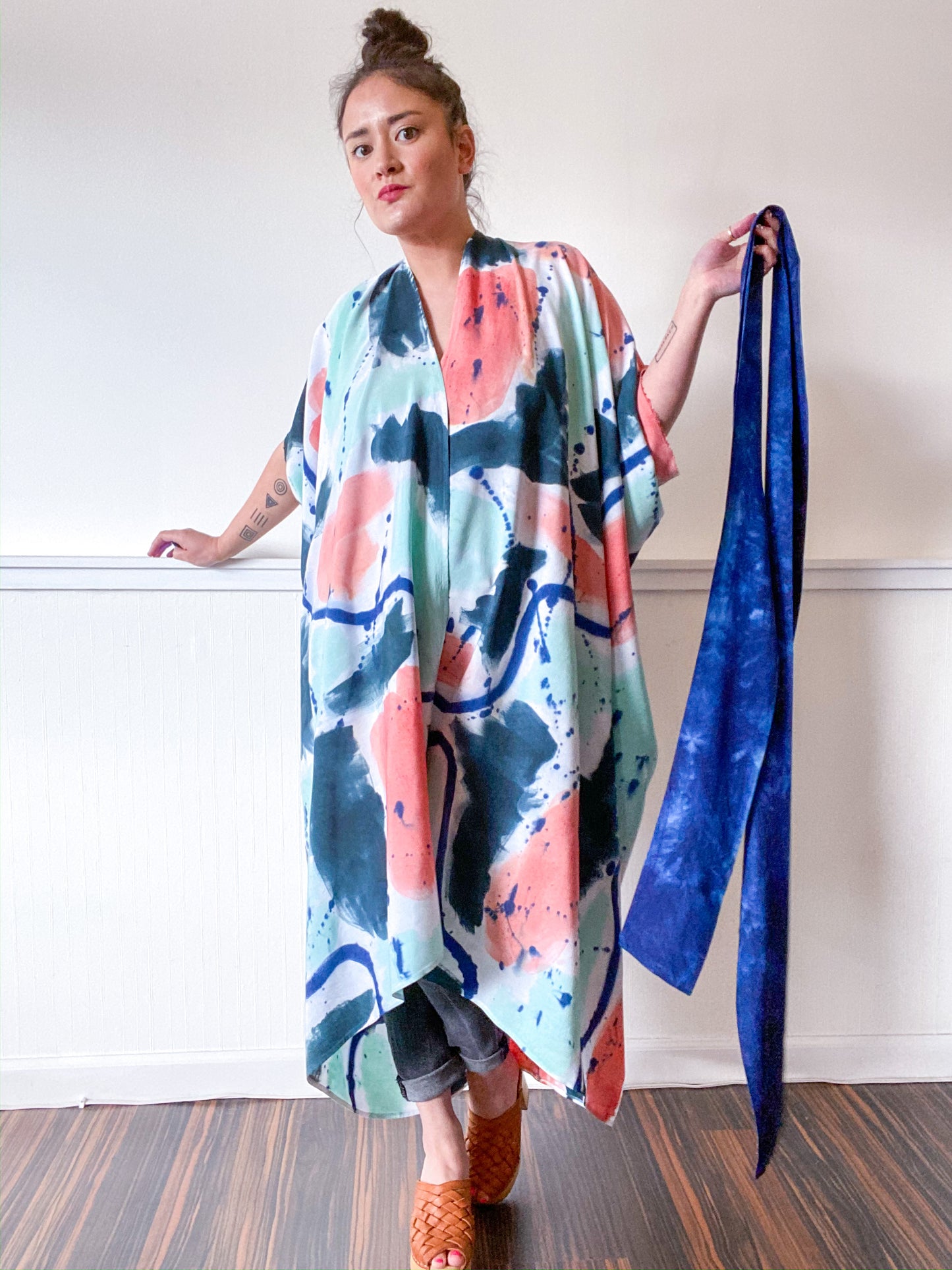 Limited Edition Hand-Dyed High Low Abstract Rectangles