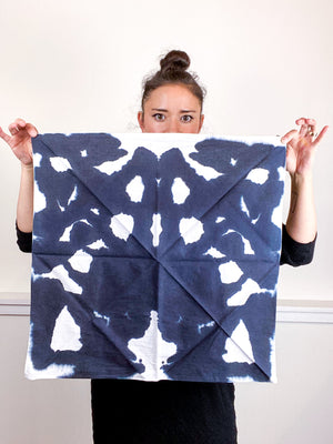 Hand-Dyed Bandana Black Inkblot