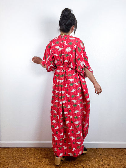 Print High Low Kimono Llama Cactus Challis