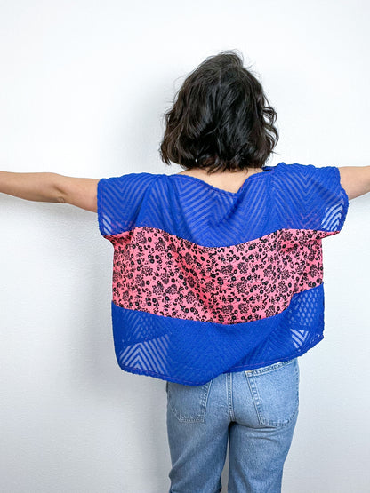 Scrappy Crop Royal Pink Floral