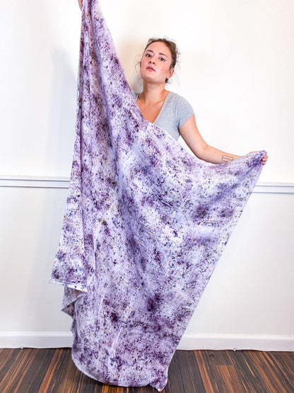 Hand-Dyed Large Square Scarf Deconstructed Grey
