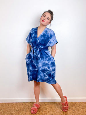 Double Gauze Caftan Dress Royal