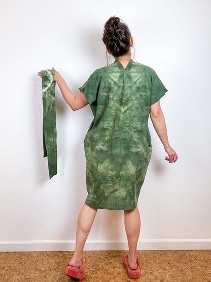 Single Gauze Caftan Dress Green