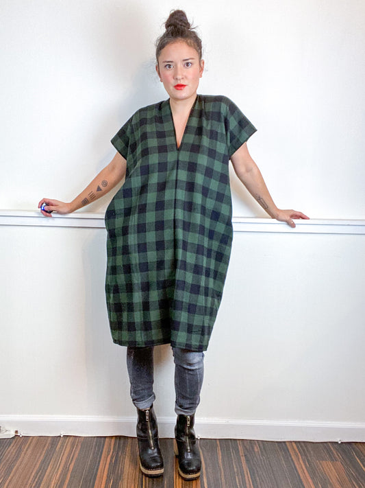 Plaid Smock Dress Forest Buffalo