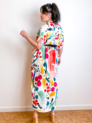 OOAK Hand-Dyed High Low Kimono Confetti 3