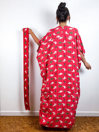 Print High Low Kimono Llama Cactus Challis