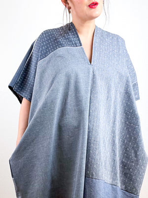 Chambray Smock Dress Patchwork 2