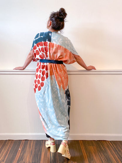 Limited Edition Hand-Dyed High Low Kimono Earth