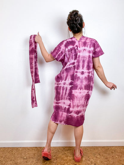 Single Gauze Caftan Dress Berry