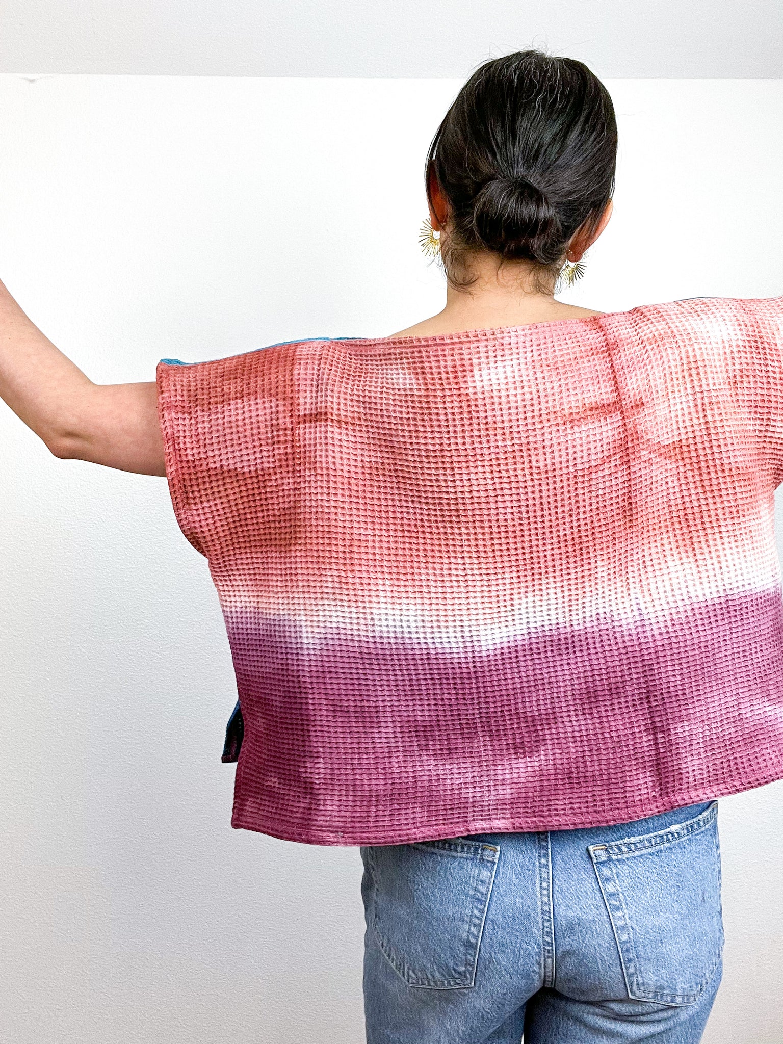 Hand-Dyed Flip Crop Waffle Cotton Cools Warms