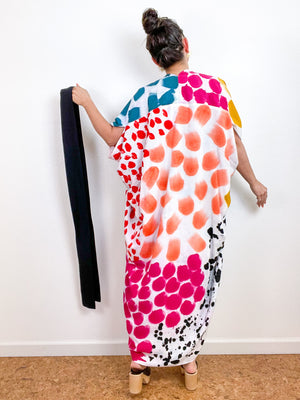 OOAK Hand-Dyed High Low Kimono Confetti 1