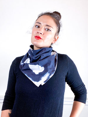 Hand-Dyed Bandana Black Inkblot