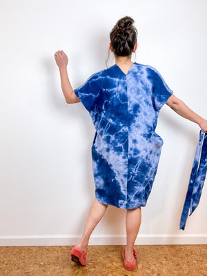 Double Gauze Caftan Dress Royal